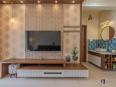 Media wall Panel Wallpaper sheet vinyl & wood flooring ceiling Wpc