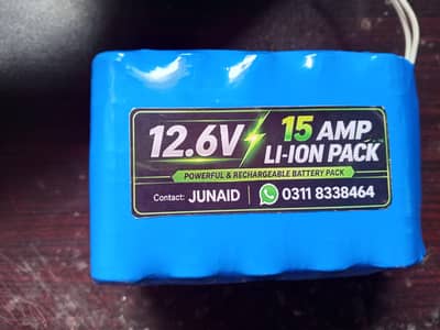  12.6V 15Ah Lithium Battery Pack – High Performance | Rechargeable