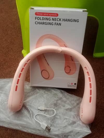 rechargeable neckband hanging fan