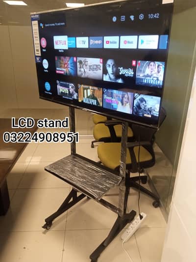 LCD LED tv Portable floor stand with wheel & wallmount office home