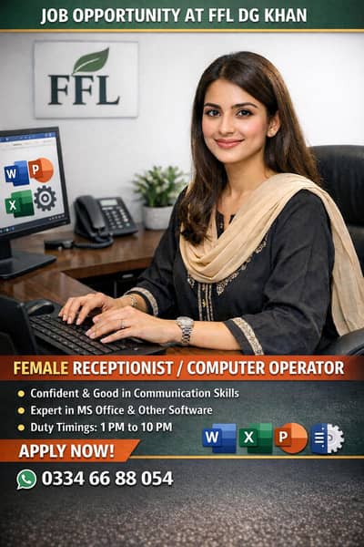 receptionist/ computer operator