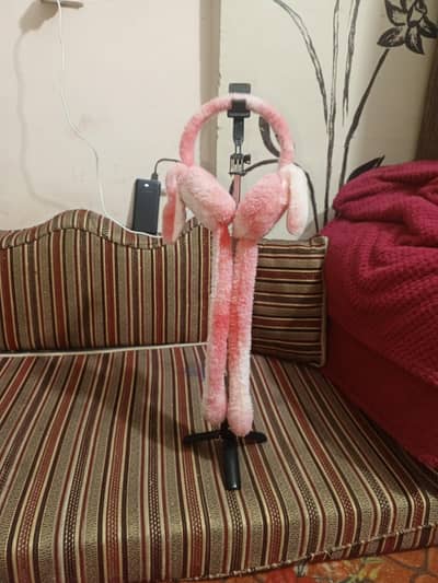 soft rabbit earmuffs with high quality  x rarely Pink colour