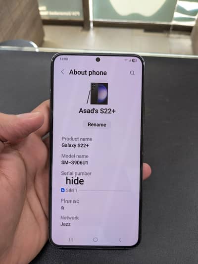 Samsung S22+ 8/128 |Full Original | Excellent Condition | 100w Charger