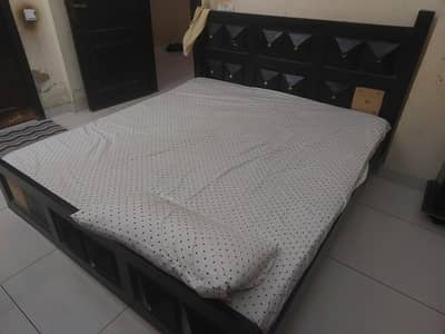 Used Bed with side tables and chester