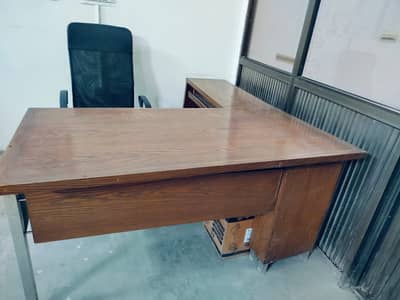 Office Table with Side Table