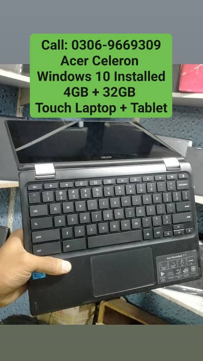 Windows 10 Acer 2-in-1 Touch 360° Rotation 4GB + 32GB 5 HRS Backup