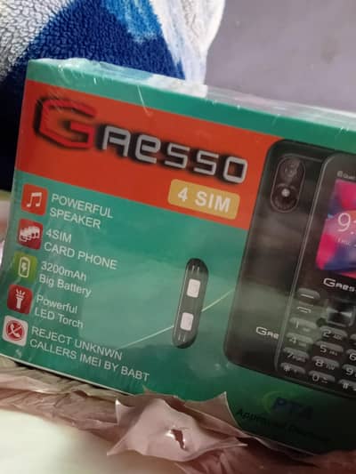 GRESSO 4 SIM PTA APPROVE BOX PACK IN GOOD  PRICE