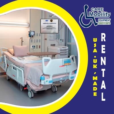 Hospital bed on rent ICU bed for rent Electric hospital bed for rent