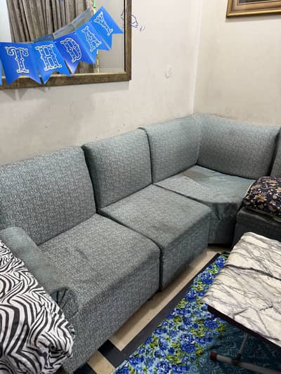 L shape sofa used in rough condition for sale