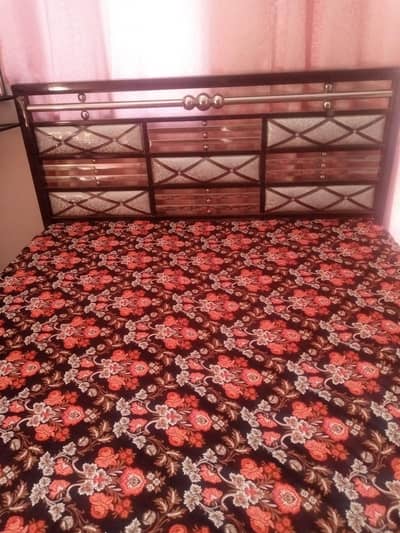 iron double bed with sety