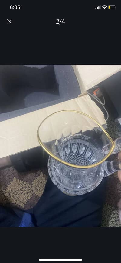 Saint-Louis Crystal "Tommy" Water Jug - Hand-Cut Luxury Pitcher,france