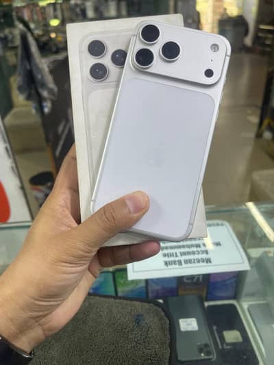 17 pro max 256gb silver complete box