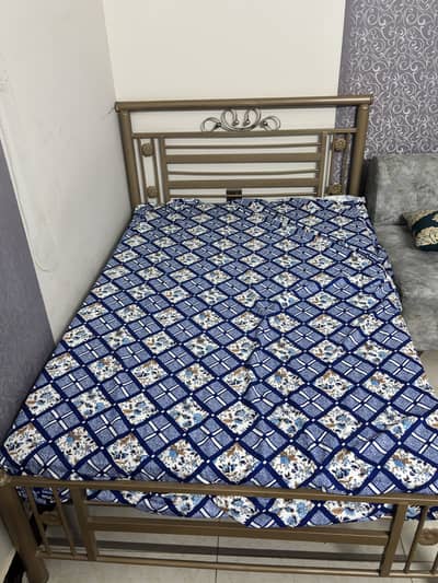 Single Iron Bed with MoltyFoam Mattress Excellent Condition
