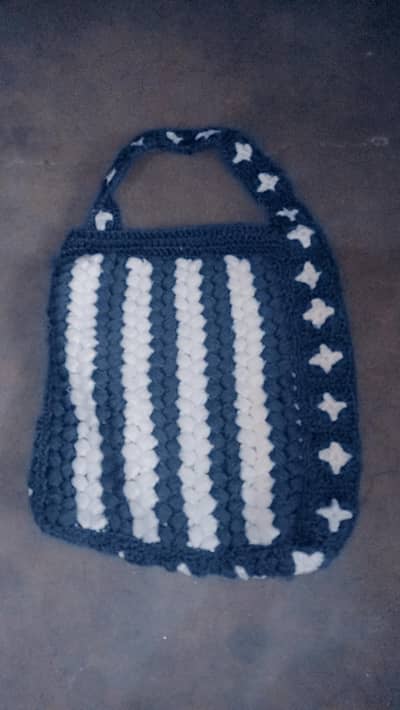 hand made crochet gloves,bags ,purses ,and some thing 