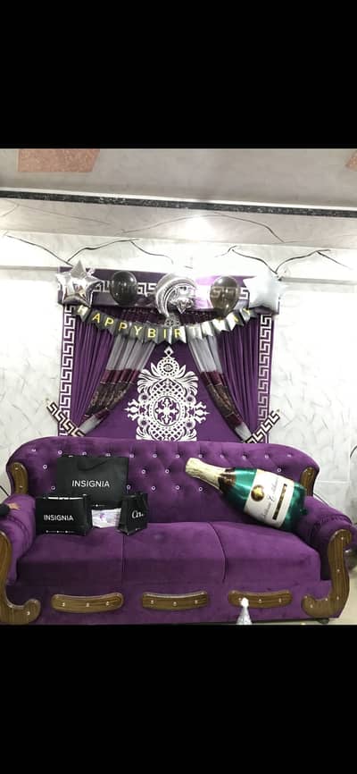 LUXURIOUS 7 SEATER VELVET SOFA SET