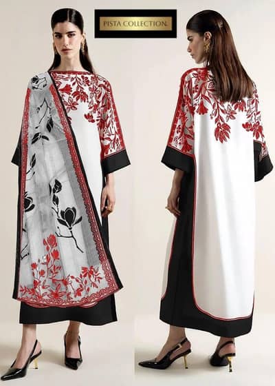 Women's Unstitched Embroidered 3pcs Suit 