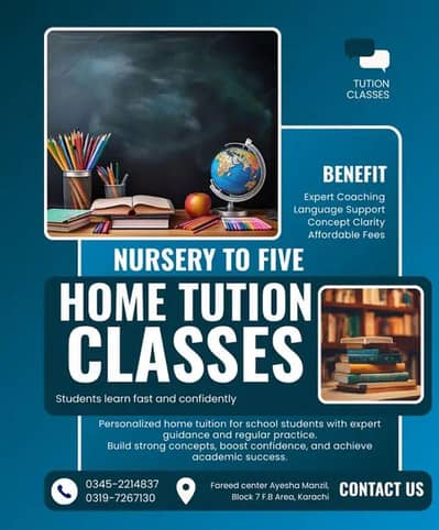 Home & Online Tuition Available – Karachi (Affordable Fees)