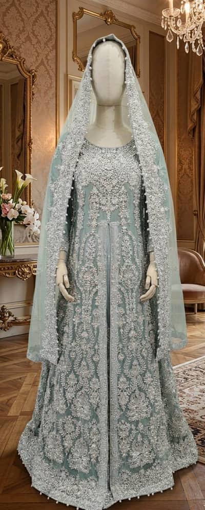 maxi double layer aqua blue color