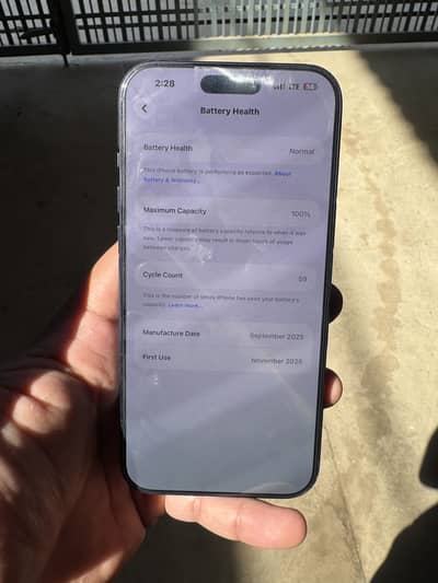 Iphone 17 Pro Max 256 GB / Physical + Esim / battery health 100