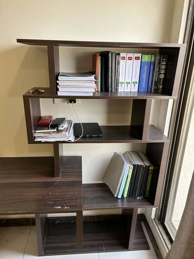 Study table and bookshelf