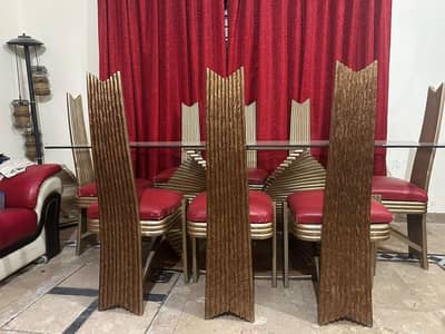 8 Seater Dinning Tabel with Glass