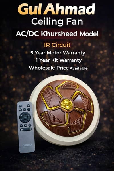 Gul Ahmad Fan, Khurshid Fan, AC DC Fan, Khurshid Fan with IR Circuit