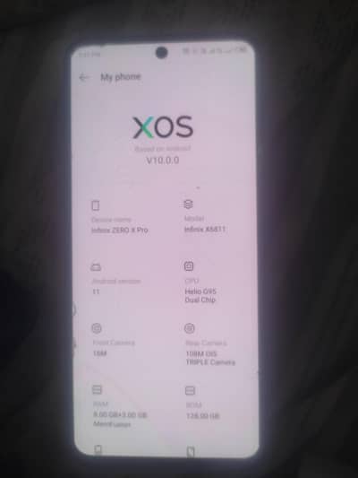 infinx zero X pro 8 128 used in good condition