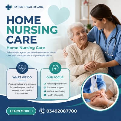 Nurse patient Care | Home Medical care | Male Female Nurse | Care Tak