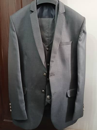 3- Piece Grey Pant Coat For Boys