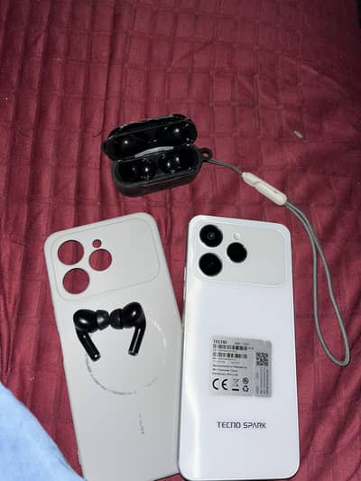 TECNO SPARK 40 With COOLING FAN BOXPACK. . With EARBUDS I5PRO BOX PACK