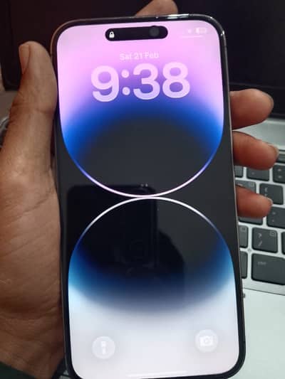 (03474908466 whtsp & cal) iphone 14promax10/10 85%btry health with box