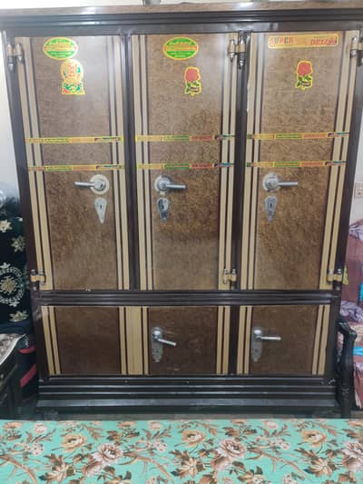 2 piece 3 Door Iron Cupboard/ Almari