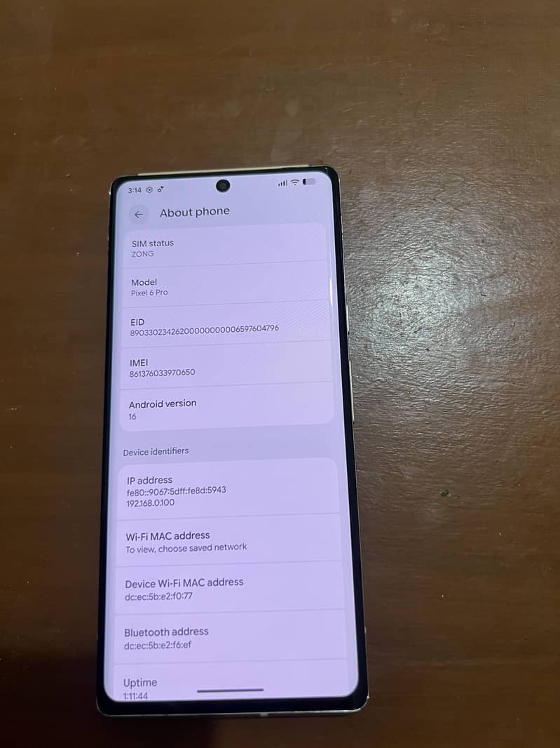 Google Pixel 6 pro 4