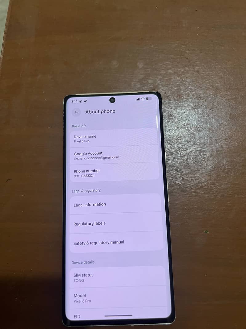 Google Pixel 6 pro 8