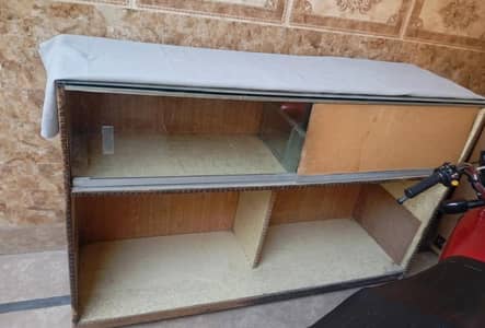 Wooden Glass Counter Table / Display Counter – Good Condition