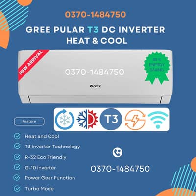 Gree T3 inverter AC, Pular Pith15w Dc inverter Split Air conditioner