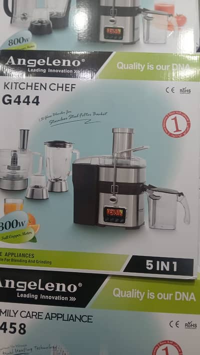 Angeleno Kitchen Chef G444 – 5-in-1 Food Processor | 300W