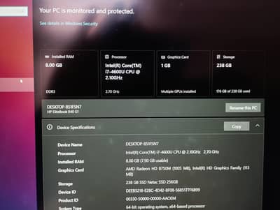 i7 4th generation Hp elite book 10/10 condition