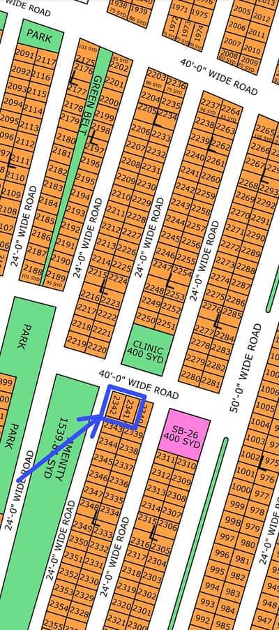 L-2341 & 2342, 80 Square Yard, Gold Block