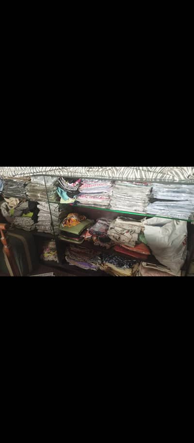 wood & glass counter