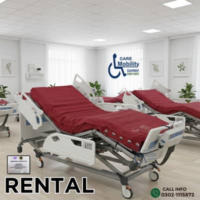 Patient bed Hospital ICU bed Electric Motorized bed on  Rent