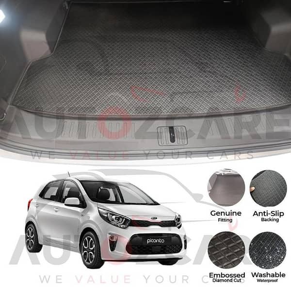 Kia Picanto China Rexine Custom-Size Trunk Mat - Model 2019-2025