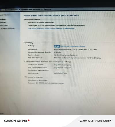 HP Desktop Computer Pentium 4 3.0GHz 1.5GB RAM Working Condition