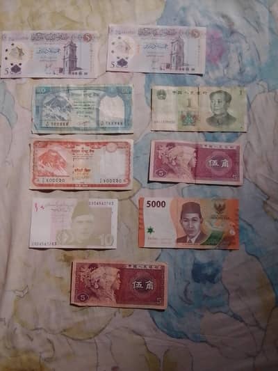 collecting currency for hobby Total 9 currency