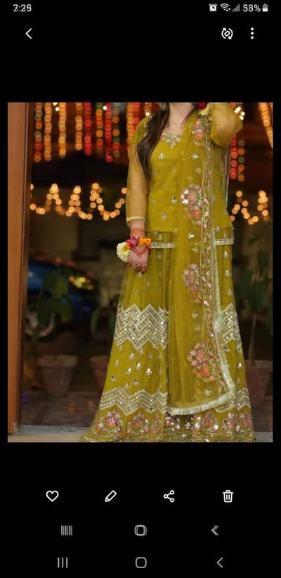 Olive green  mehndi lehnga