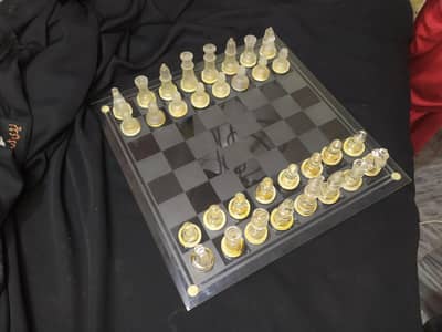 Glass chess board game