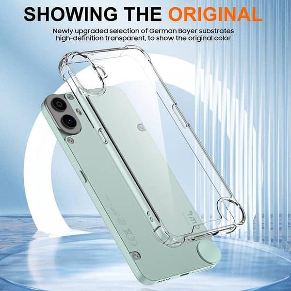 CMF Phone 1 Clear Armor – 4-Airbag Shockproof Protection – Hard Acrylic Crystal Back