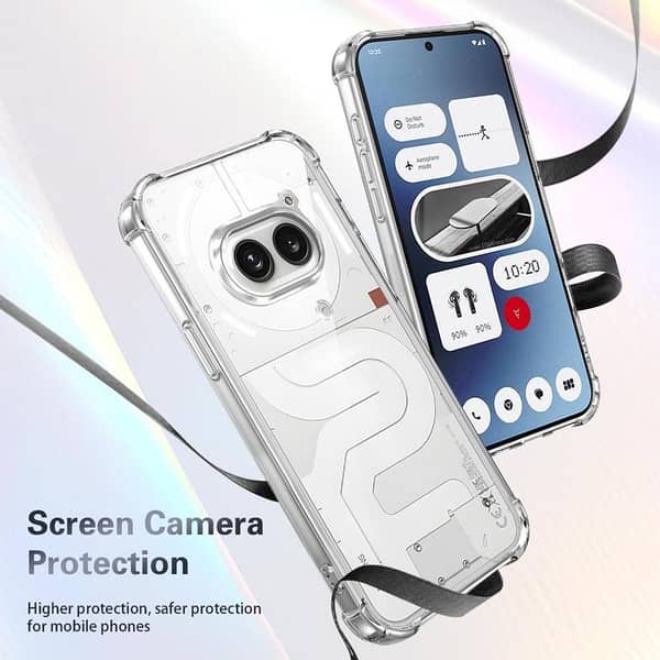 Nothing Phone (2a) / (2a) Plus Case | Shockproof 4-Corner Airbag Protection | Crystal Clear Anti-Yellowing Transparent TPU Back Cover