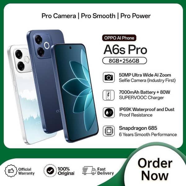 OPPO A6s Pro | 8GB RAM + 256GB ROM (Get Free Gift till 10th Apr)