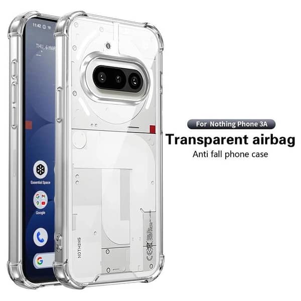 For Nothing Phone 3a Case – 2mm Anti‑Shock Transparent Cover | Military Grade Drop Protection | Ultra Clear TPU with Raised Edges | Glyph Interface Compatible | Wireless Charging Friendly